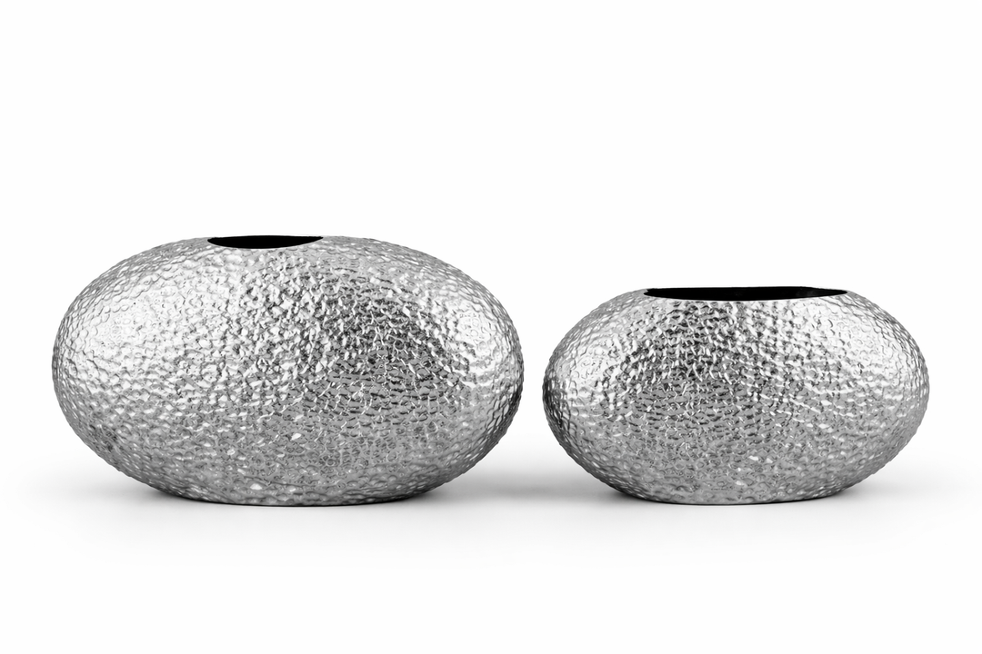 Aluminium Decorative Vase | Modern Textured Accent with Indian Elegance