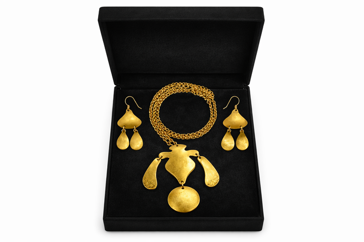 Whigmaleerie Premium Handcrafted Brass Modern Jewellery Set