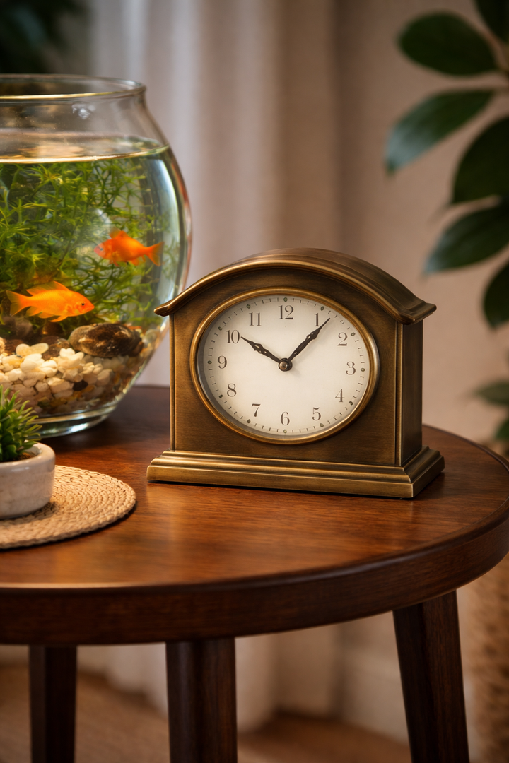 Hut Design Table Clock – Modern Decorative Timepiece