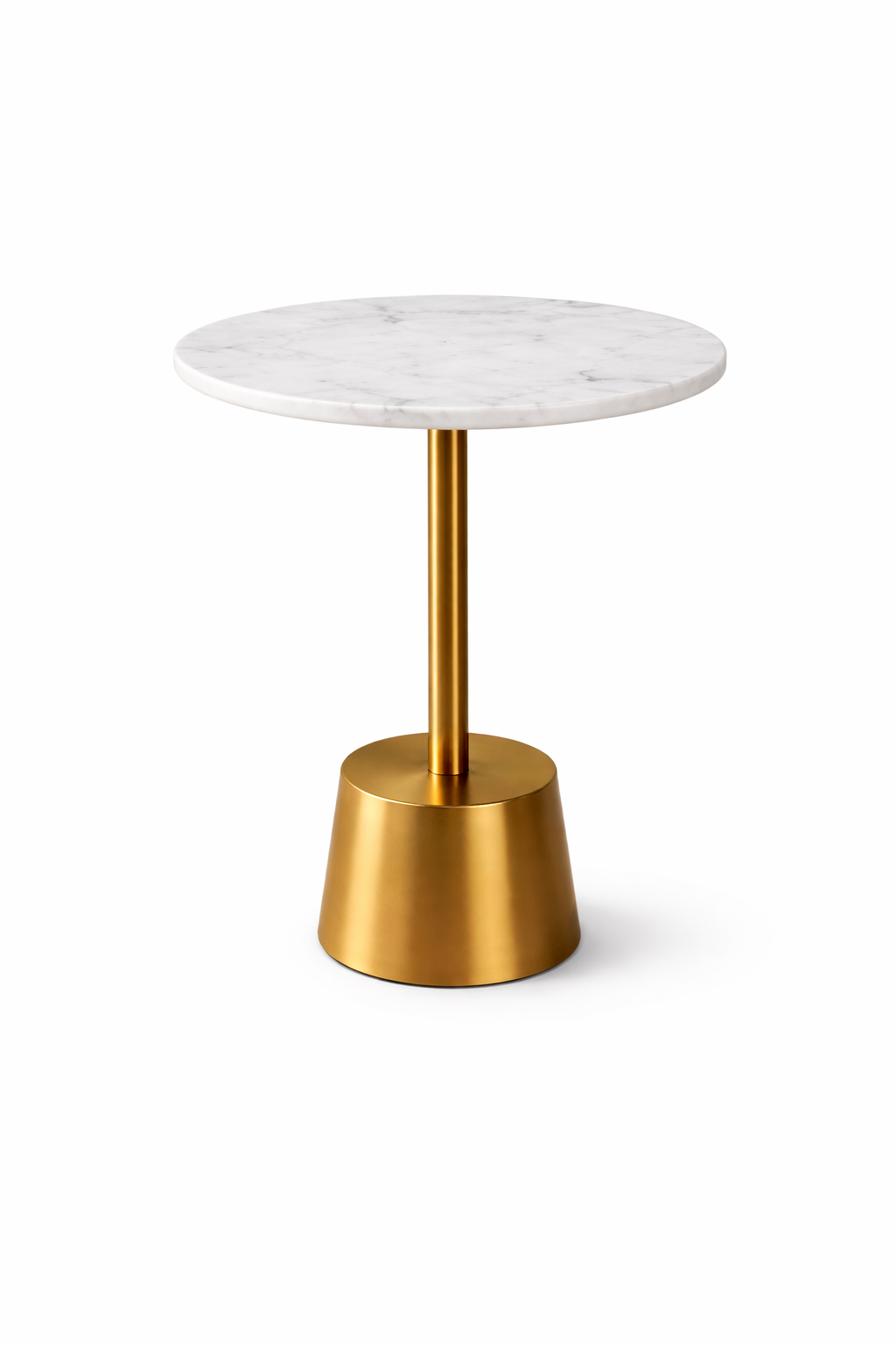 Modern Aluminum & Marble Side Table – Stylish Living Room Accent
