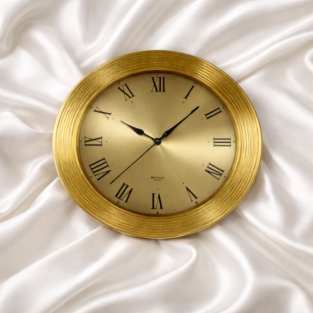 Copper Aluminum Wall Clock – Elegant Timepiece for Contemporary Interiors