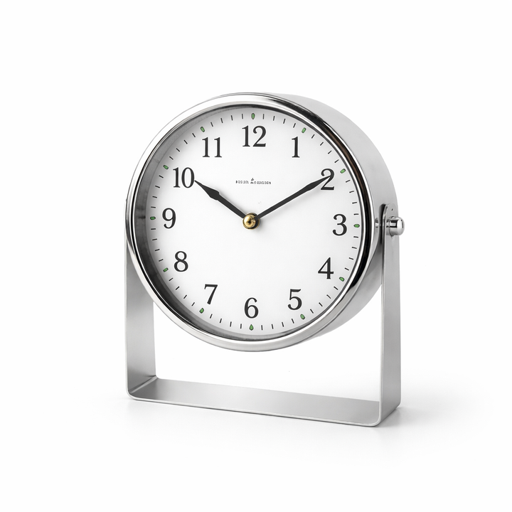 Stylish Silver Table Clock – Office Desk & Corporate Present
