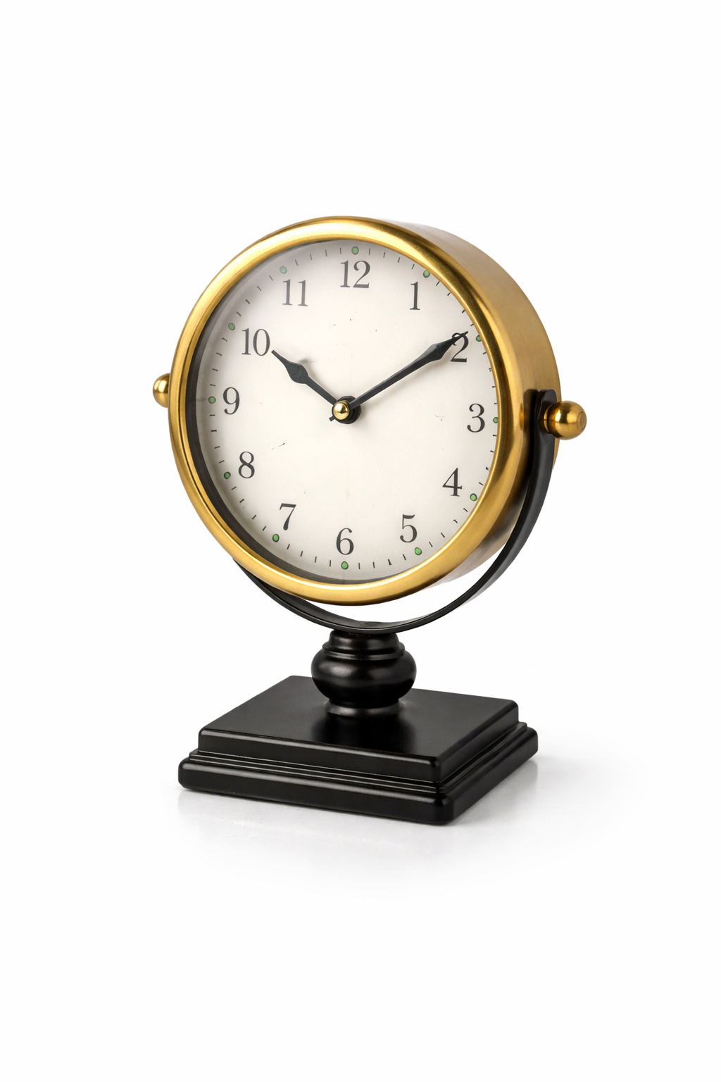Black Stand Round Table Clock – Stylish Home, Office & Gift Décor