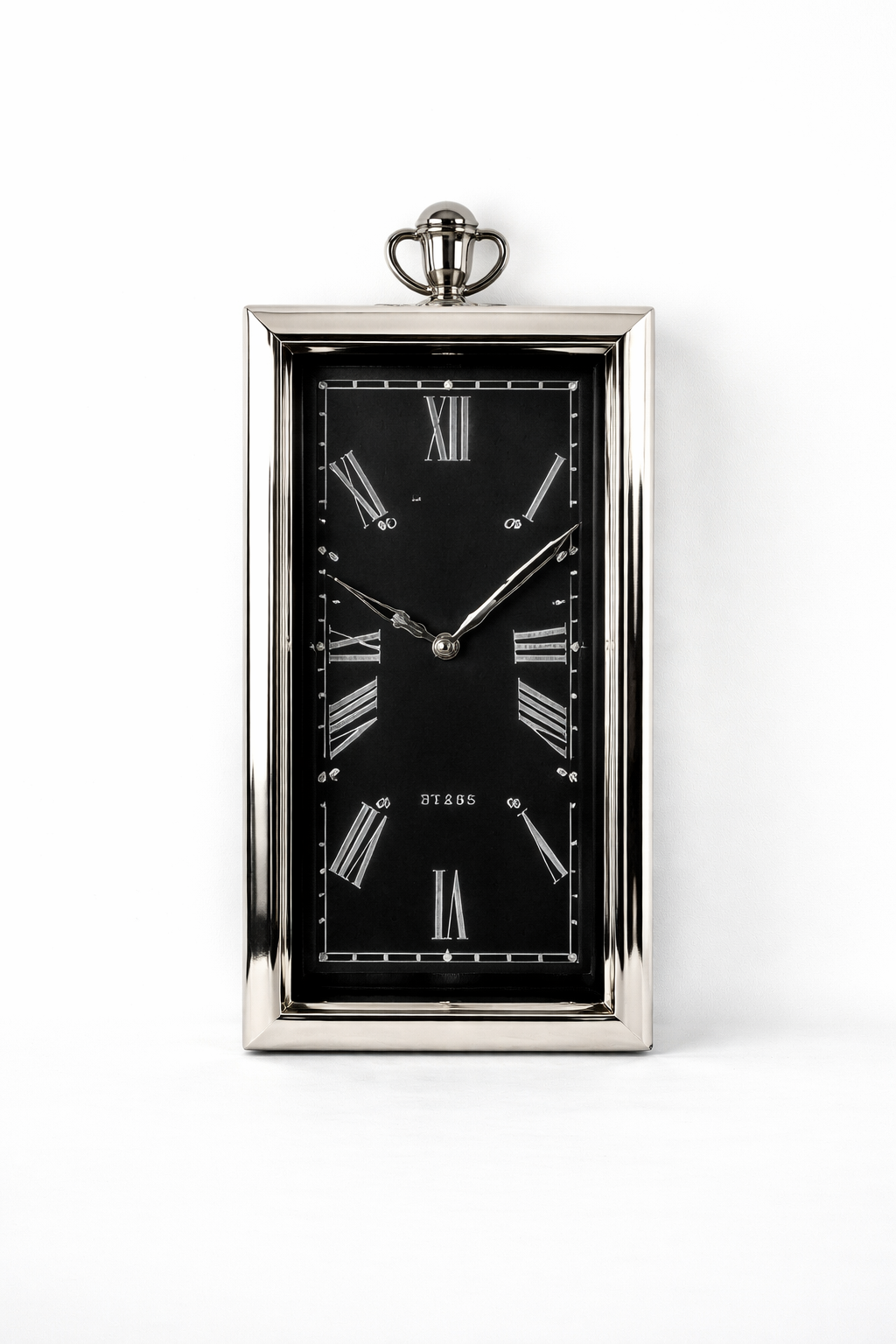 Modern Silver Steel Wall Clock – Sleek Timepiece for Living Room & Office