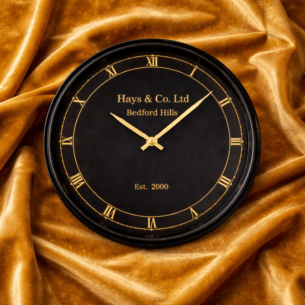 Modern Black Steel Wall Clock – Sleek Decorative Timepiece