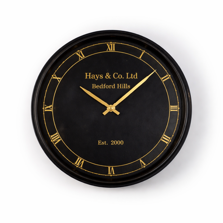Modern Black Steel Wall Clock – Sleek Decorative Timepiece