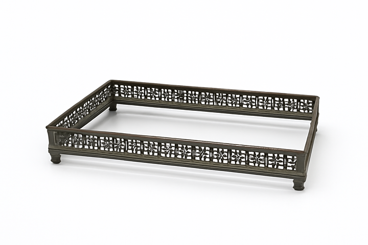 Premium Steel Rectangular Tray with Mirror Finish