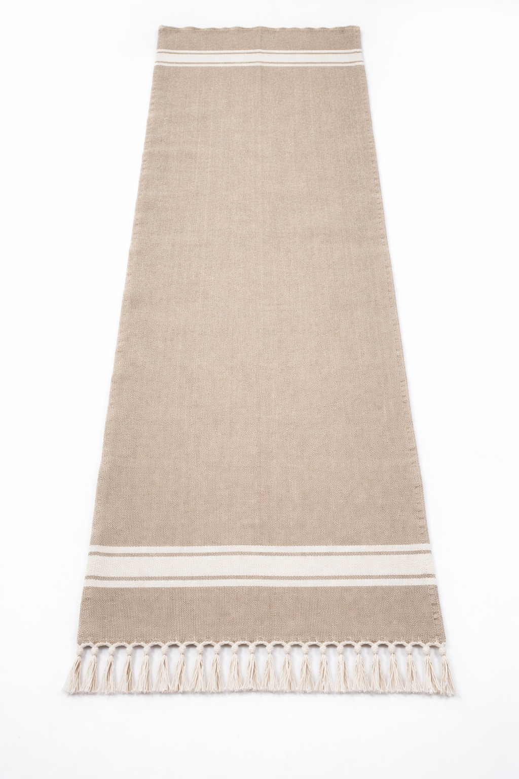 Stylish Large Cotton Floor Mat with Woven Stripe Design