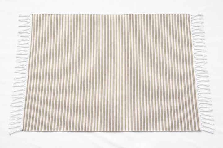 Eco-Friendly Woven Full Stripe Floor Mat – Soft & Absorbent