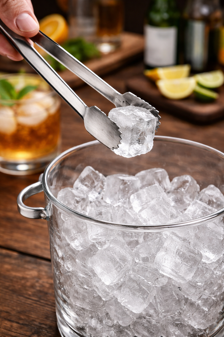 Ice Tong | Polished Stainless Steel | Bar Accessory | 6 Inch