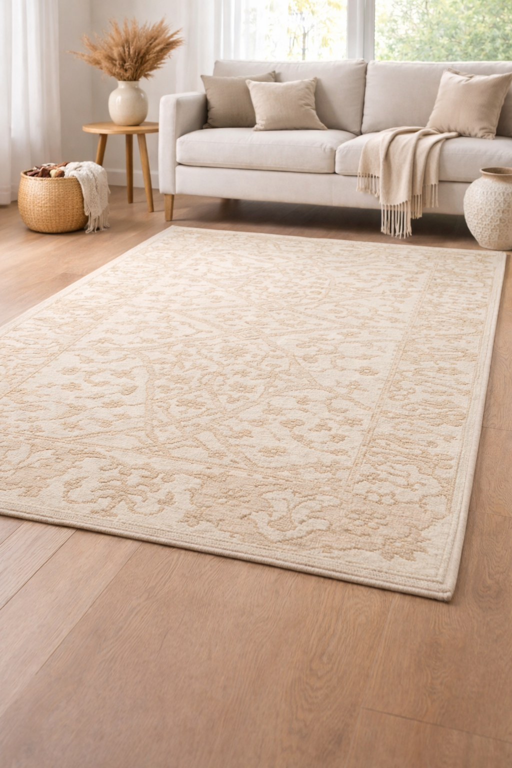 Zayn Hand Knotted Wool Rug – Natural Wool