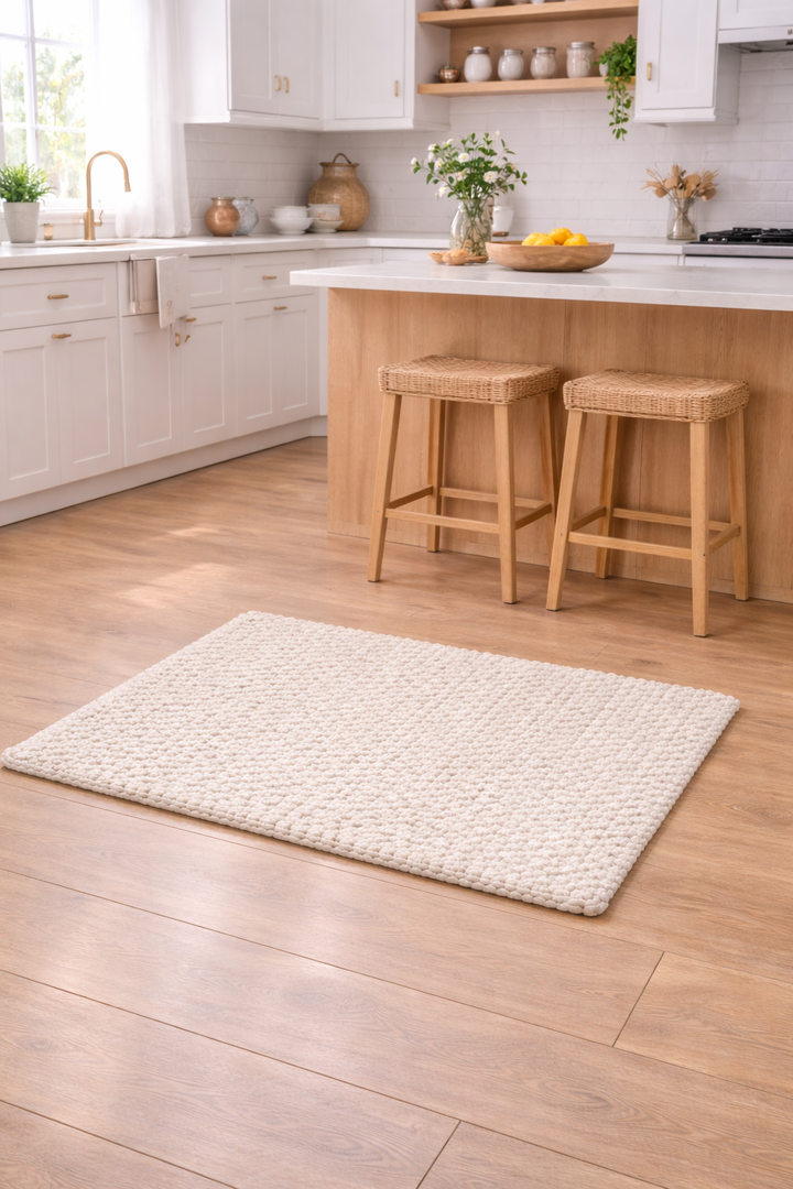 Ebert Natural Wool Hand Knotted Rug