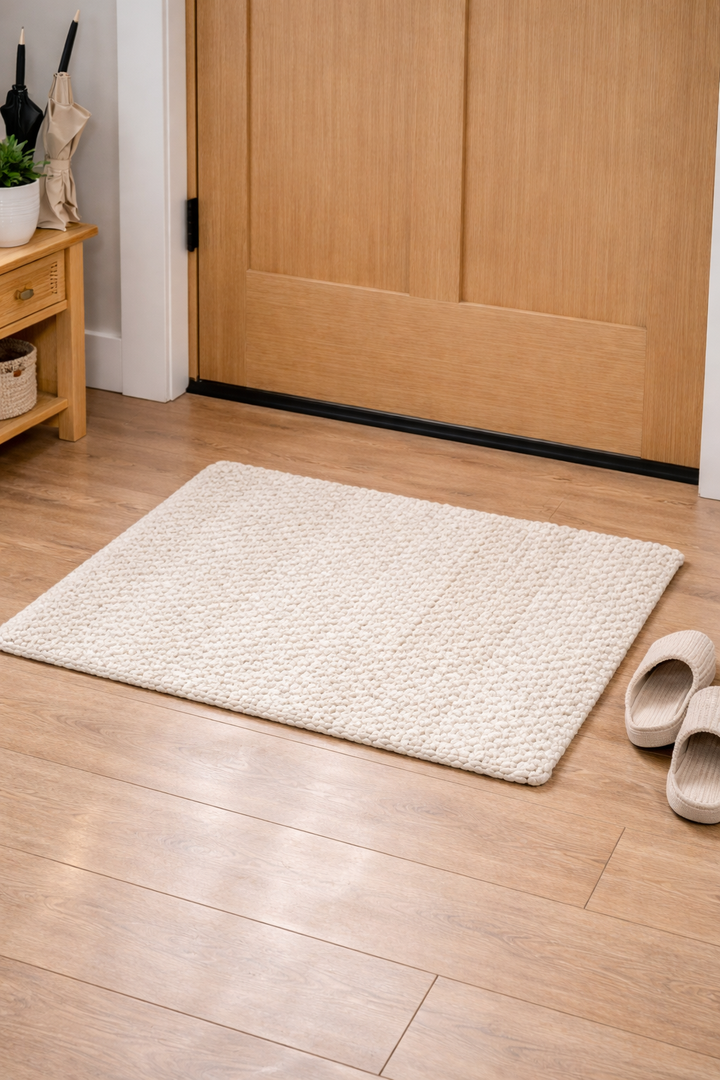 Ebert Natural Wool Hand Knotted Rug