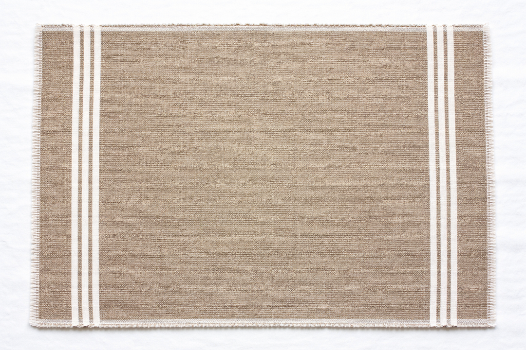 Eco-Friendly Cotton Woven Stripe Table Mats – Set of 2