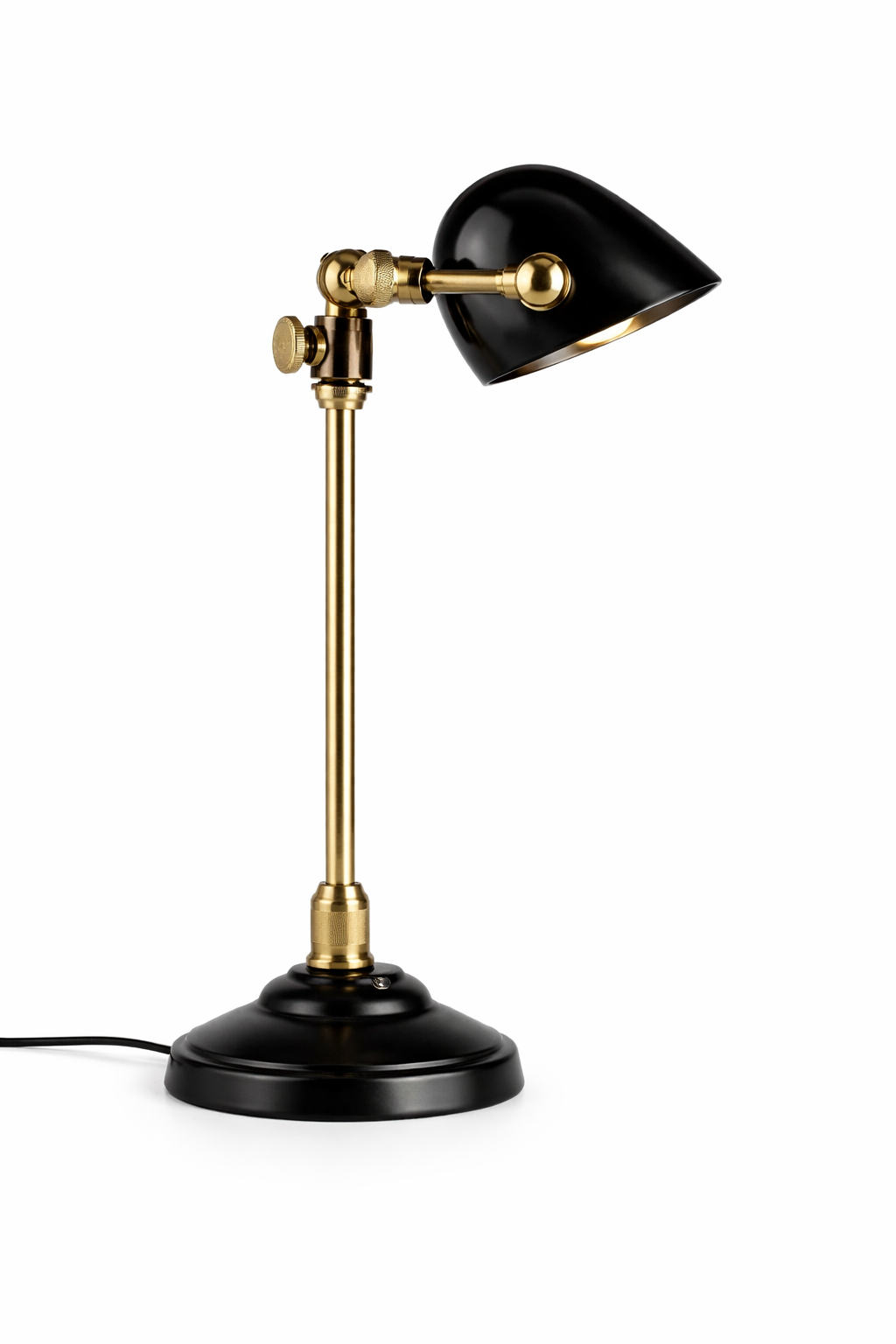 Vintage-Inspired Bankers Desk Lamp with Metal Base