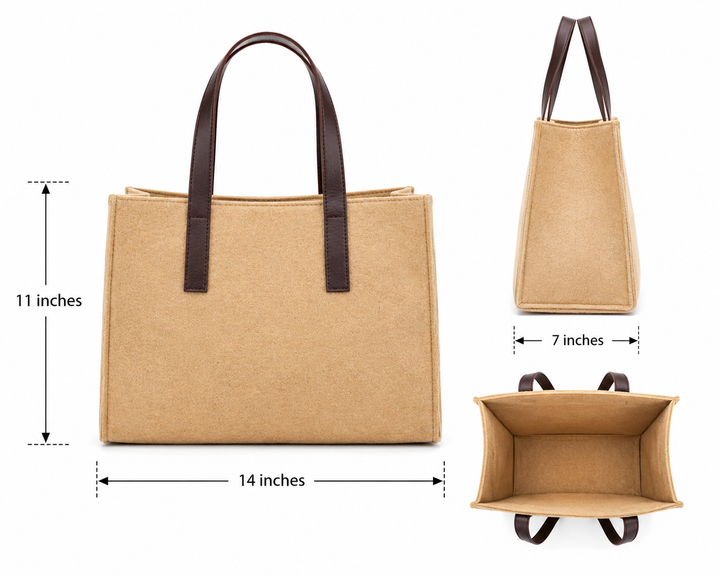 Stylish Beige and Brown Unisex Carryall Bag