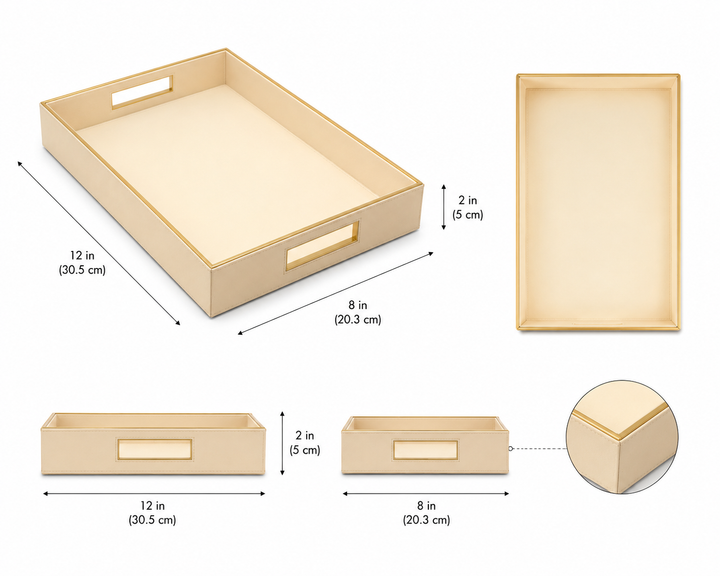 Expobazaar Rectangular Tray with Sleek Design for Serving or Displaying Items