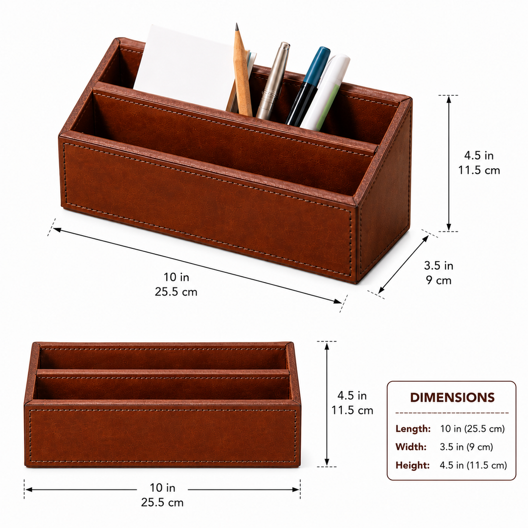 Expobazaar Leather Desk Letter Organiser