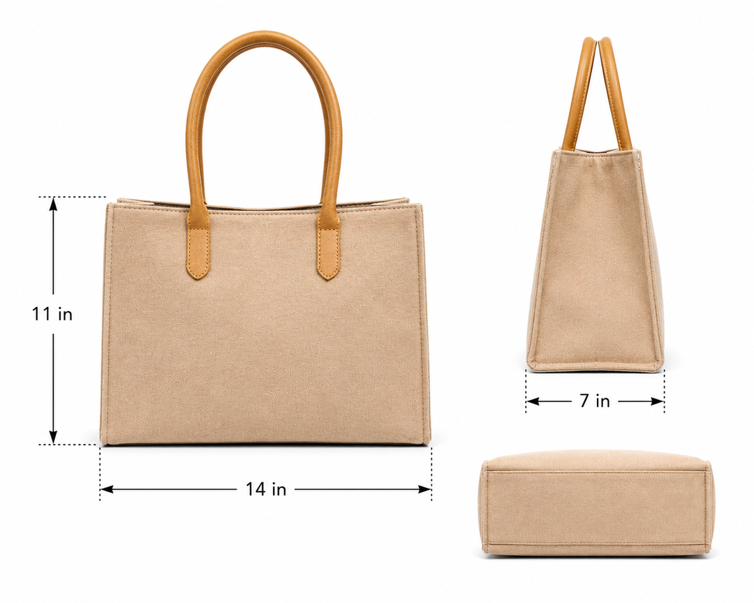 Expobazaar Nude Canvas Carryall with Timeless Design