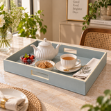 Expobazaar Square Grey Tray with Convenient Built-In Grips for Easy Handling