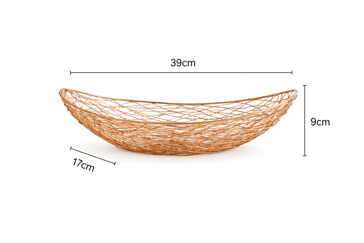 Vivian Copper Finish Basket – Perfect for Fruits & Home Décor