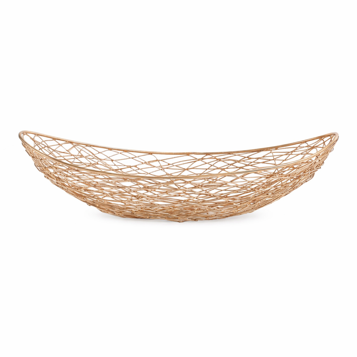 Vivian Copper Finish Basket – Perfect for Fruits & Home Décor