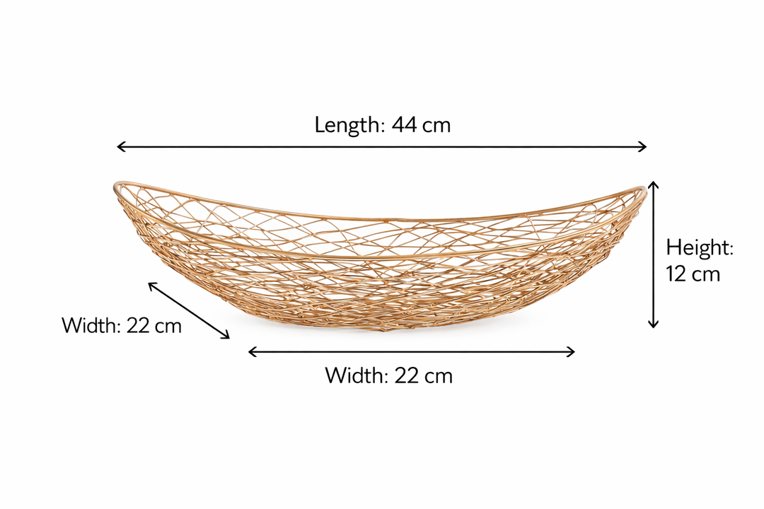 Vivian Copper Finish Basket – Perfect for Fruits & Home Décor