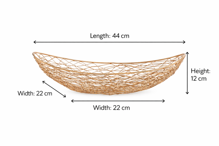 Vivian Copper Finish Basket – Perfect for Fruits & Home Décor