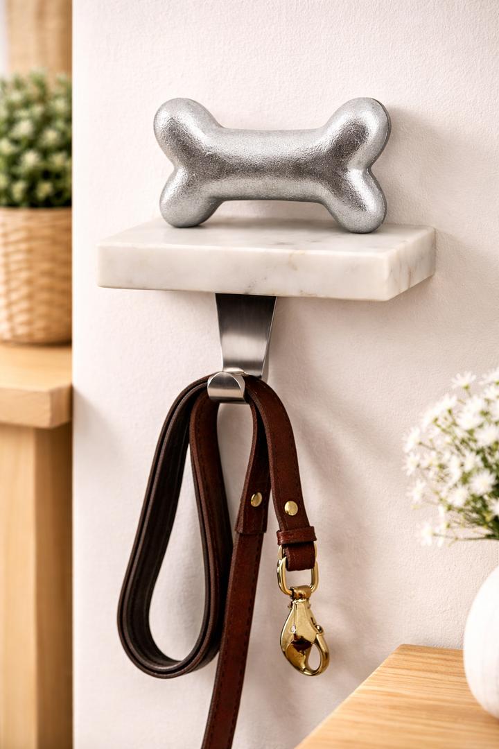 Stylish Bone Pet Leash Holder – Convenient and Chic"