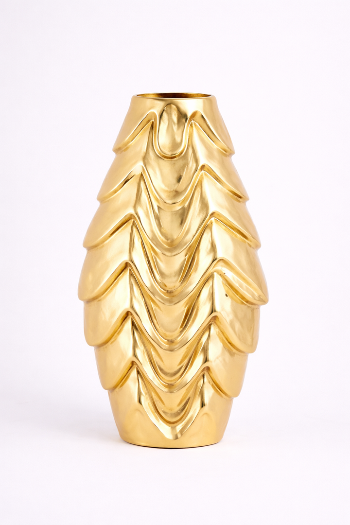 Sona Aluminium Decorative Vase - Modern Indian Elegance