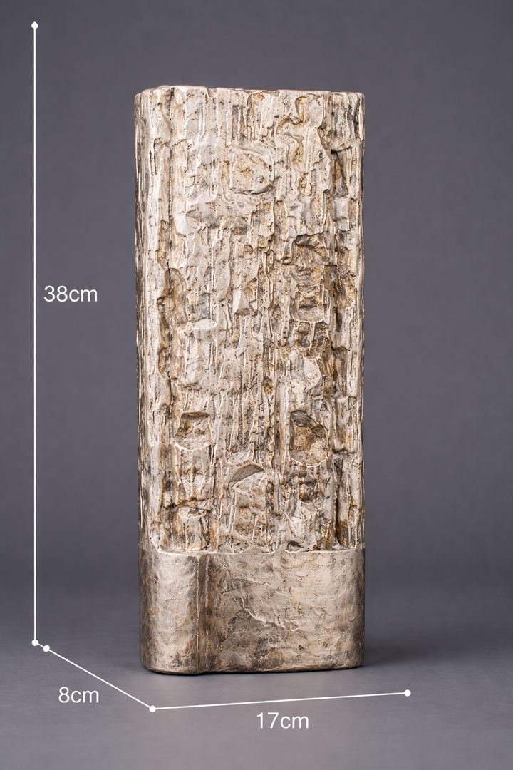 Premium Textured Aluminium Vase | Modern Home Decoration