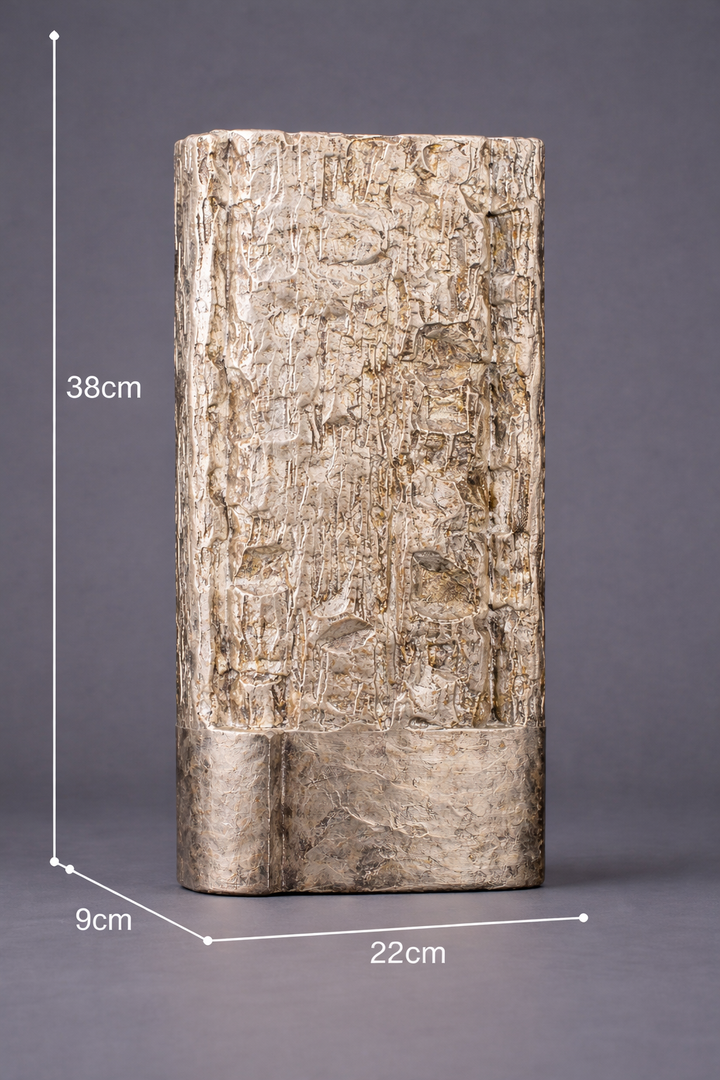 Premium Textured Aluminium Vase | Modern Home Decoration