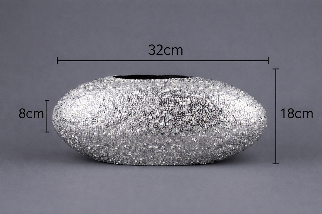 Aluminium Decorative Vase | Modern Textured Accent with Indian Elegance