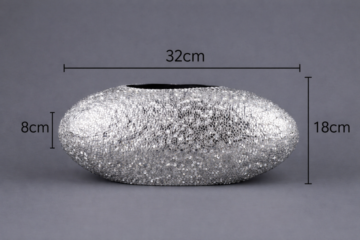 Aluminium Decorative Vase | Modern Textured Accent with Indian Elegance