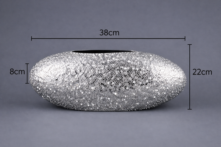 Aluminium Decorative Vase | Modern Textured Accent with Indian Elegance