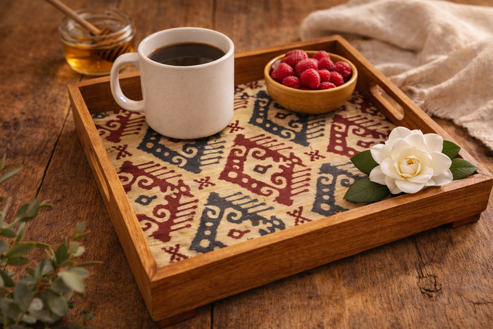 Wooden Rectangular Tray 18×12 Inch for Serving & Décor