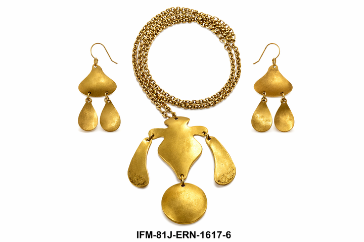 Whigmaleerie Premium Handcrafted Brass Modern Jewellery Set