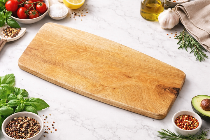 "Mango Wood Kitchen & Table Board – Perfect for Chopping, Serving, and Slicing"