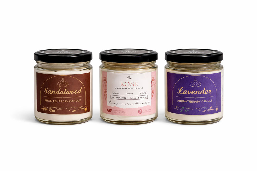 Aromatherapy Candle Collection – 3-Pack Wax Candles for Calm & Relaxation