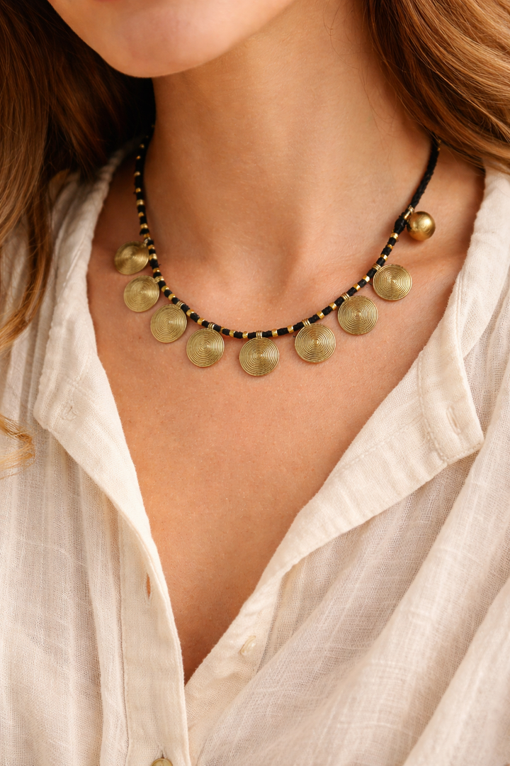 Handcrafted Brass Bead Necklace – Celebrate India’s Tribal Heritage