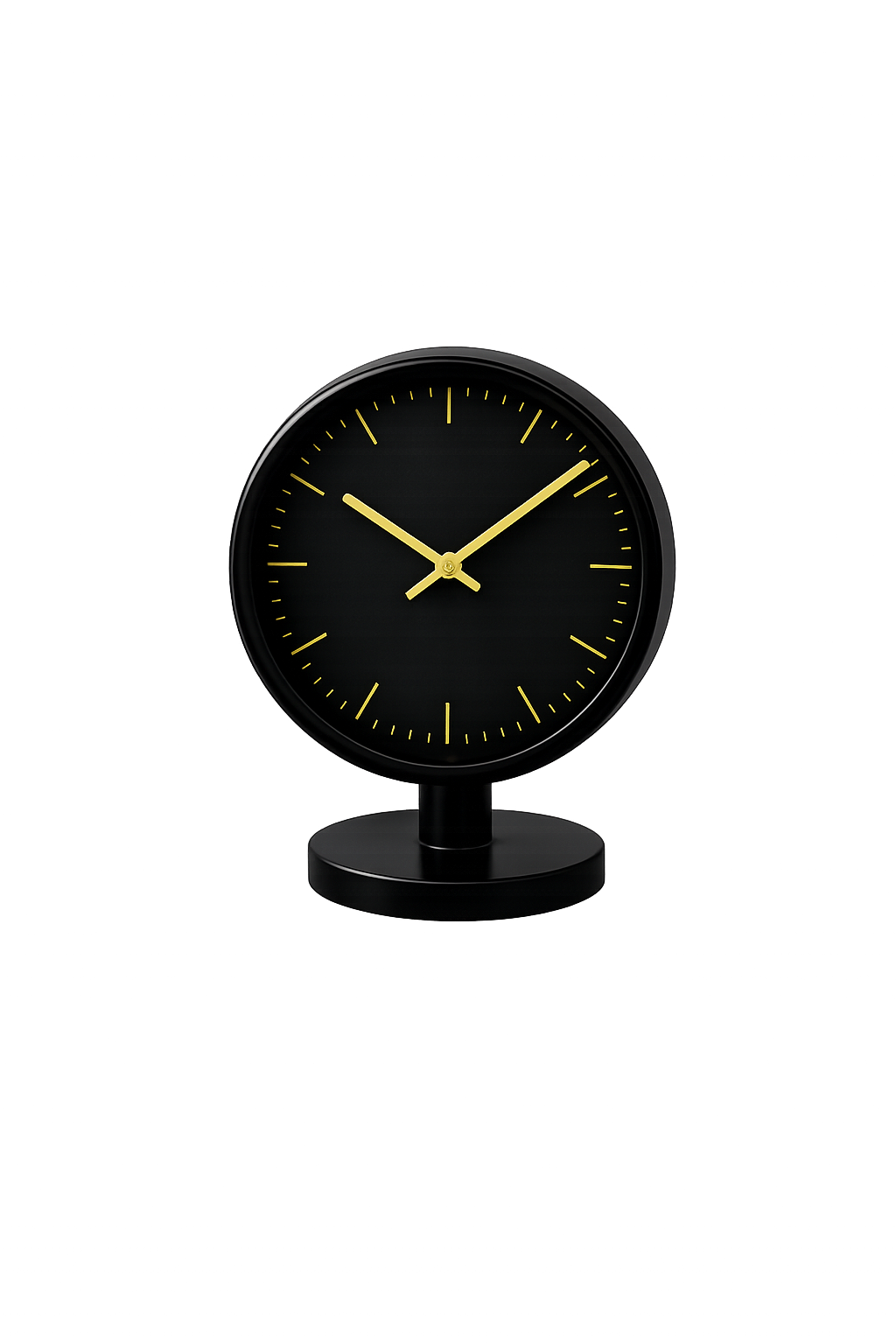 Elegant Silver Roman Table Clock – Stainless Steel Desk Timepiece