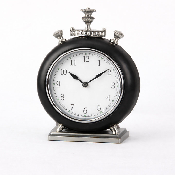 Sleek Aluminum Table Clock for Home & Office