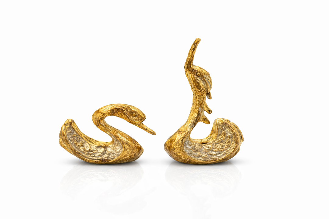 Luxury Mother of Pearl Elephant Figurines Set