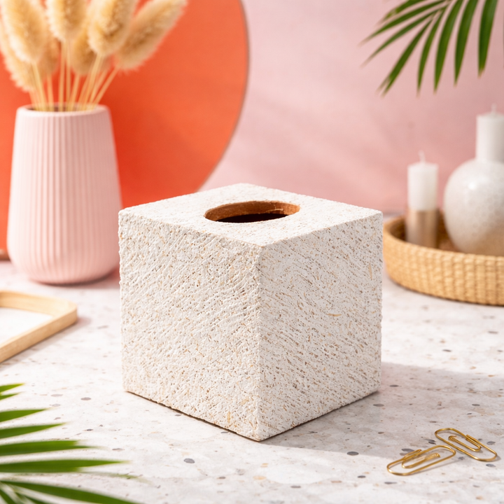 Handcrafted Wooden Square Tissue Box for Home & Office