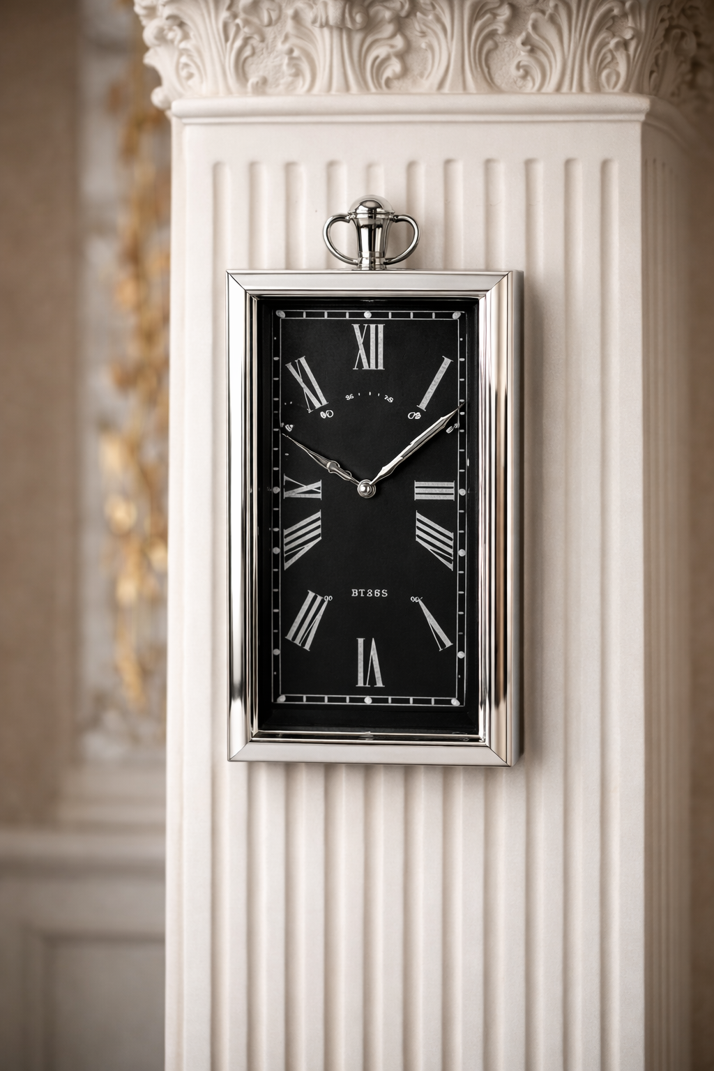Modern Silver Steel Wall Clock – Sleek Timepiece for Living Room & Office