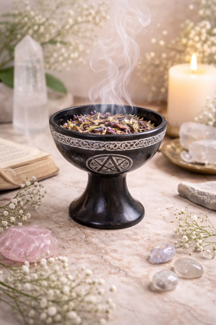 Traditional Black Soapstone Decorative Bowl for Home Styling