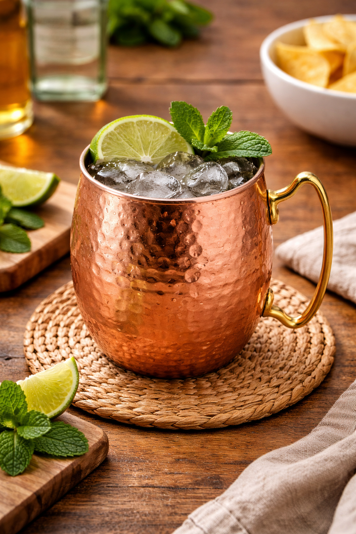 Timeless Steel & Brass Mule Mug – 16oz for a Perfect Pour