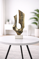 Minimalist Curved Figurines Aluminium Art Decor Accent for Home & Office