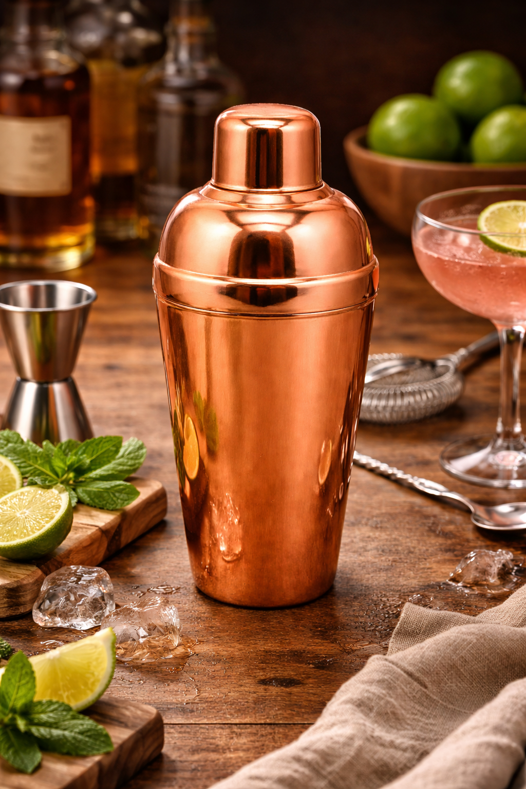 Professional Stainless Steel Cocktail Shaker – 24oz of Smooth Mixing