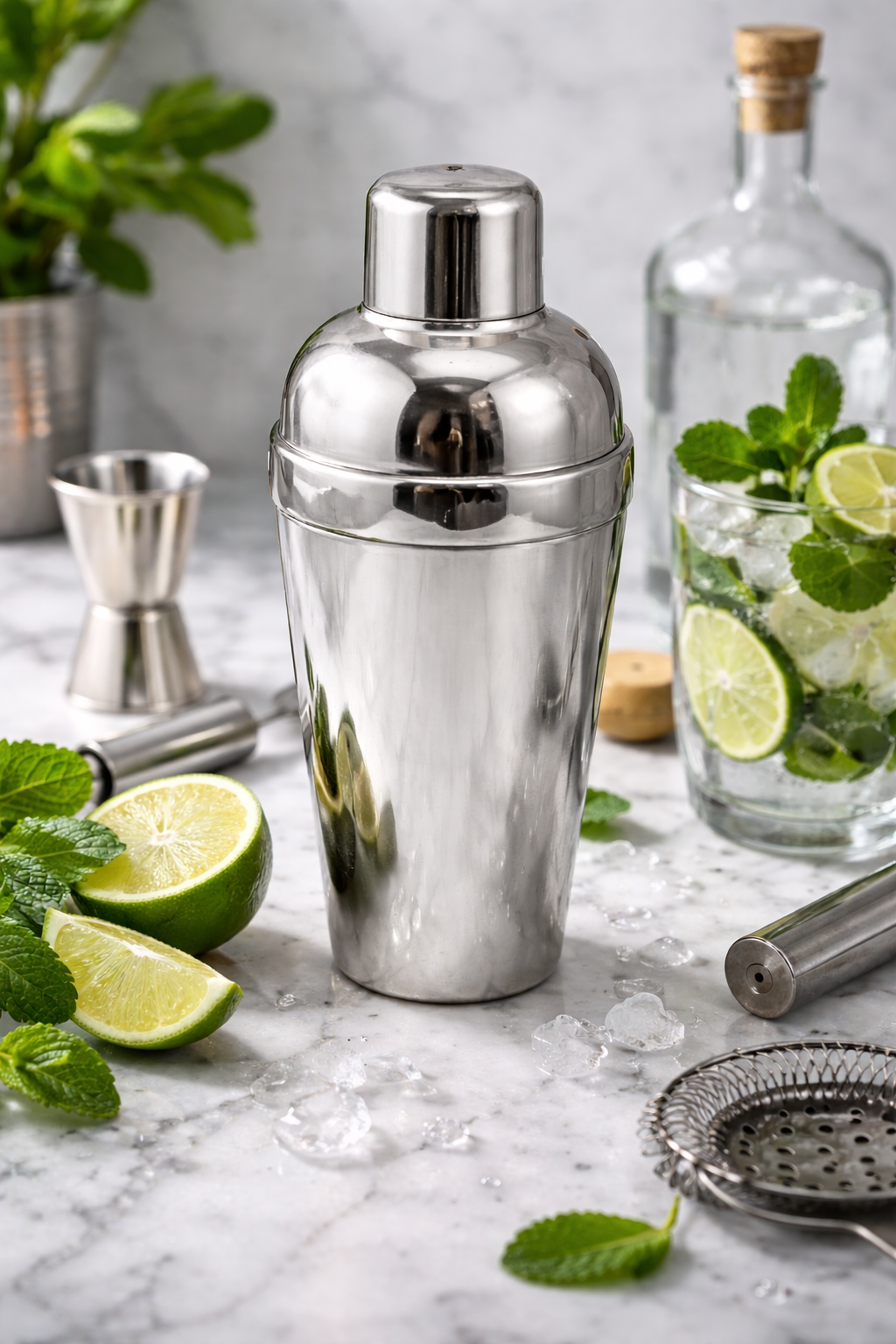 Professional Stainless Steel Cocktail Shaker – 24oz of Smooth Mixing